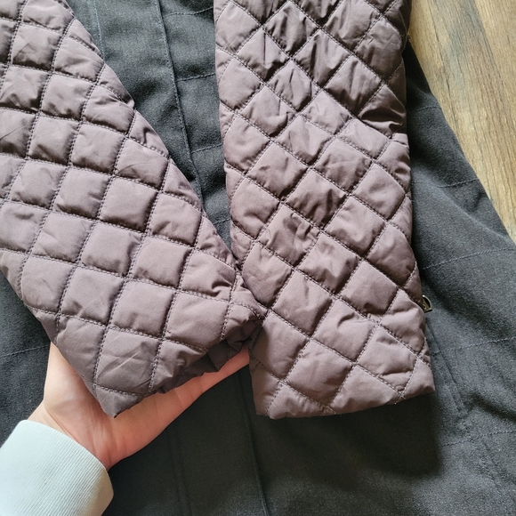 prAna Gray and Purple Quilted Sleeve Coat Size Medium - Picture 5 of 11